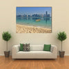 View of skyline and Beach of Abu Dhabi United Arab Emirates Multi panel canvas wall art