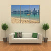 View of skyline and Beach of Abu Dhabi United Arab Emirates Multi panel canvas wall art