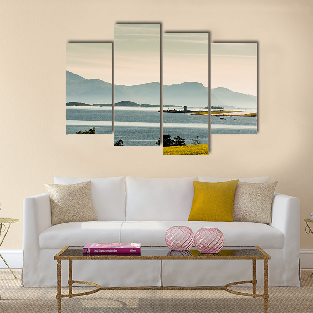 The Beautiful Norway landscape at summer multi panel canvas wall art