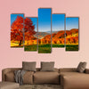 Colorful autumn landscape, Carpathian multi panel canvas wall art