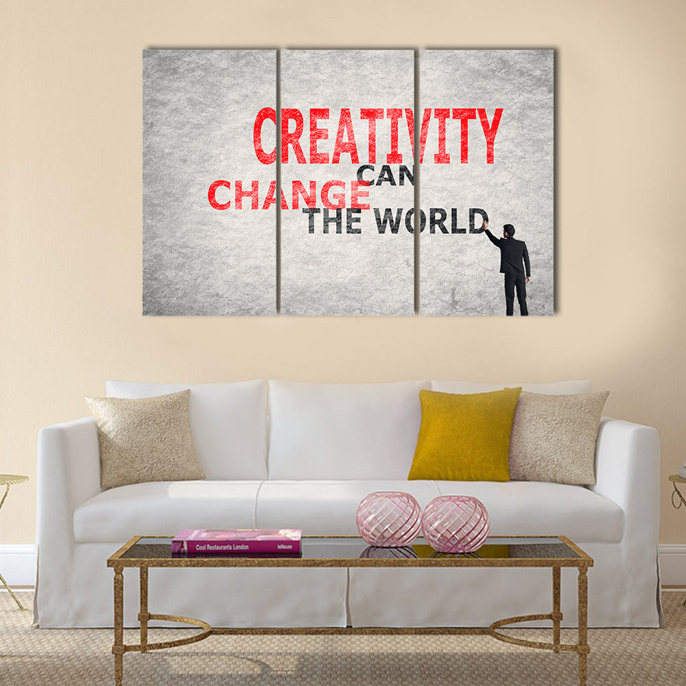 Creativity Can Change The World Multi Panel Canvas Wall Art