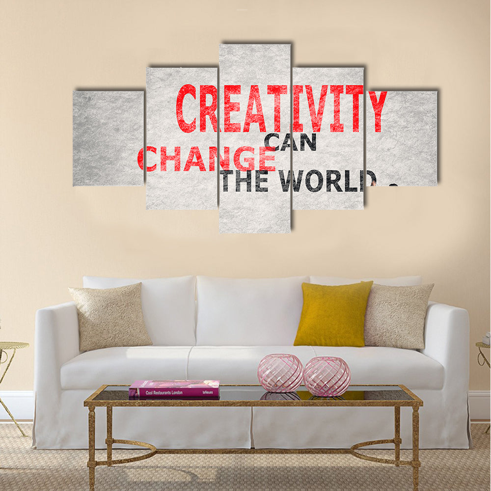 Creativity Can Change The World Multi Panel Canvas Wall Art