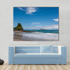 View over a beautiful pacific beach at Manuel Antonio, Costa Rica, National Reserve Multi panel canvas wall art