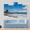 View over a beautiful pacific beach at Manuel Antonio, Costa Rica, National Reserve Multi panel canvas wall art