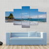 View over a beautiful pacific beach at Manuel Antonio, Costa Rica, National Reserve Multi panel canvas wall art