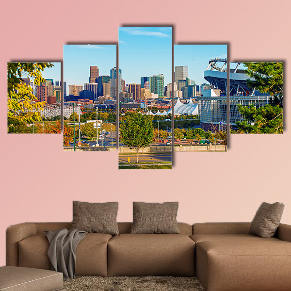 Denver Cityscape Colorado, Colorado, United States multi panel canvas wall art