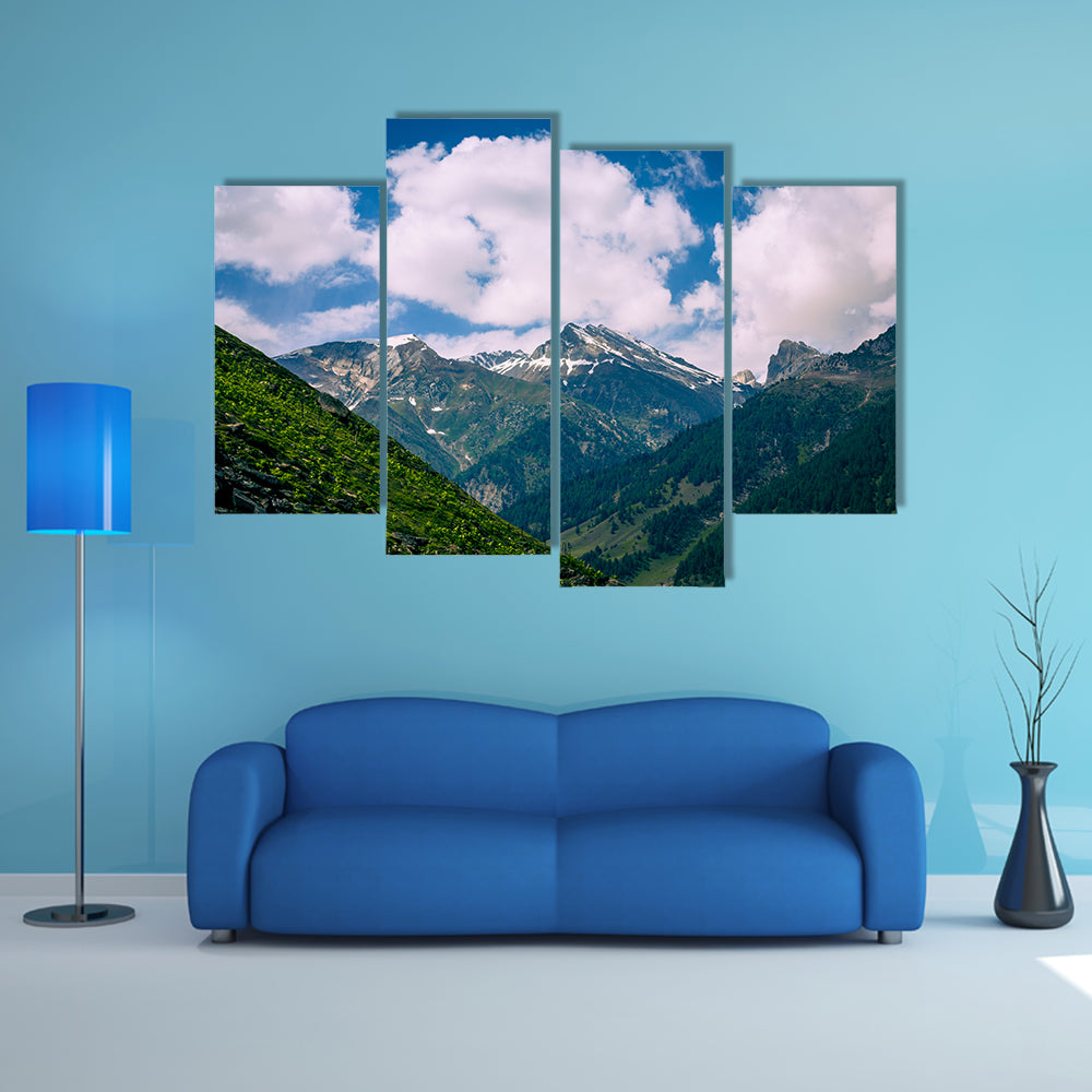 A beautiful mountain landscape Multi Panel Canvas Wall Art