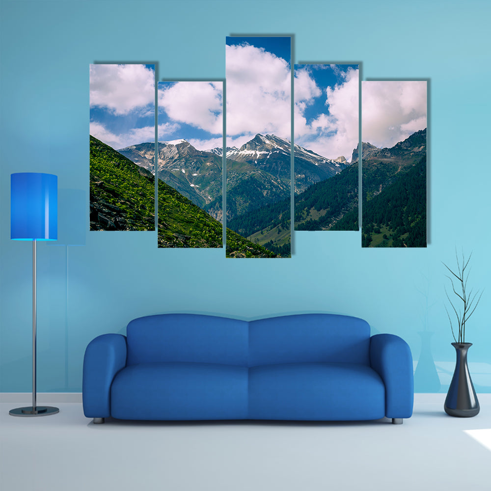A beautiful mountain landscape Multi Panel Canvas Wall Art
