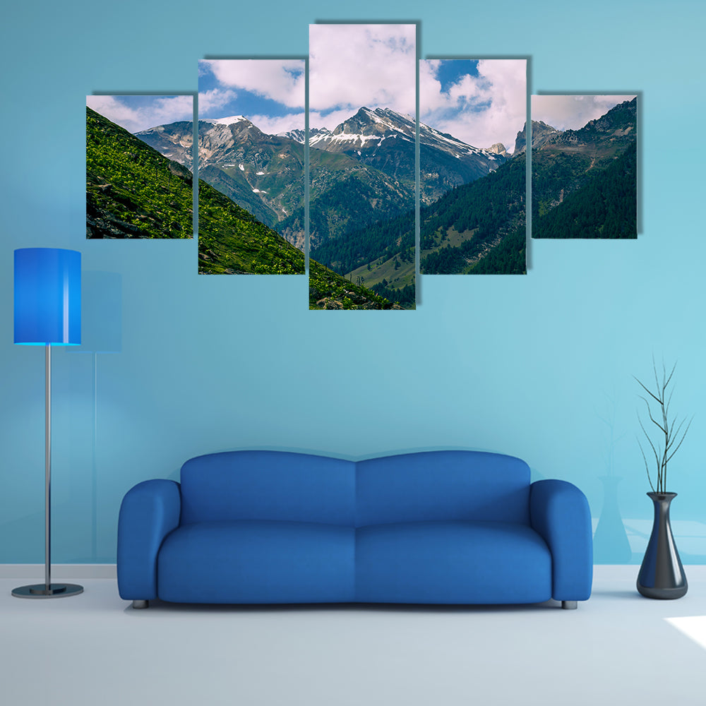 A beautiful mountain landscape Multi Panel Canvas Wall Art