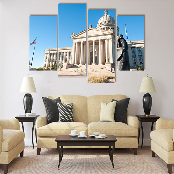 State Capitol in Oklahoma city Multi panel canvas wall art