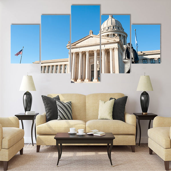 State Capitol in Oklahoma city Multi panel canvas wall art