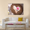 Light heart on rustic wooden background multi panel canvas wall art