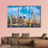 Lower Manhattan skyline and Brooklyn Bridge, New York City multi panel canvas wall art