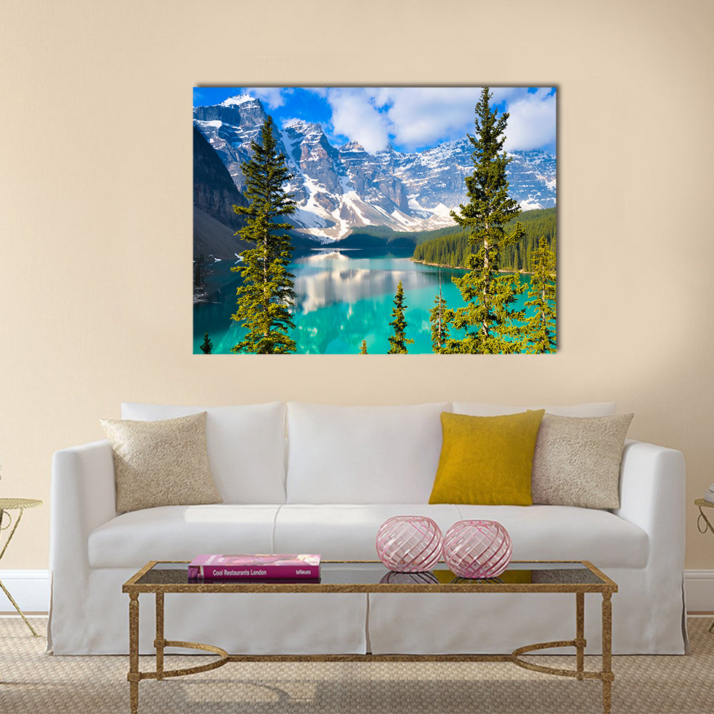 Moraine Lake, Rocky Mountains, Canada  multi panel canvas wall art
