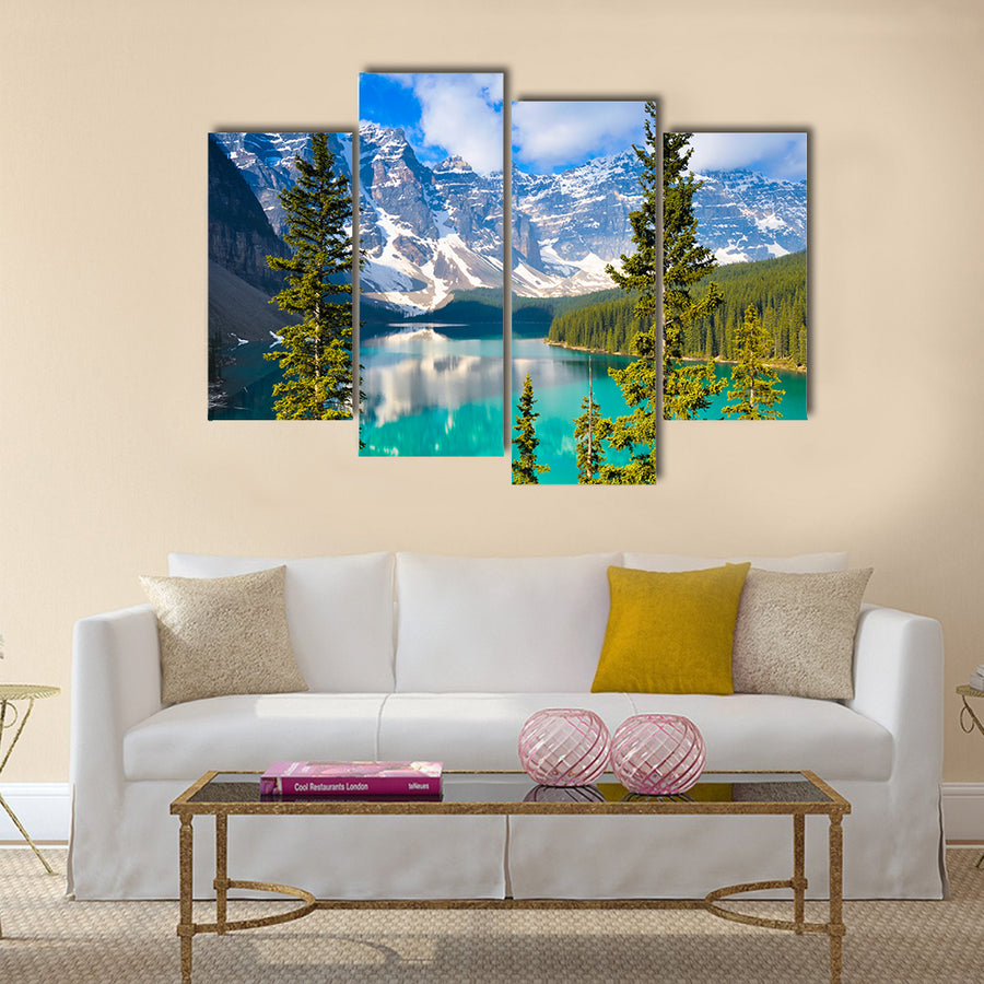Moraine Lake, Rocky Mountains, Canada  multi panel canvas wall art