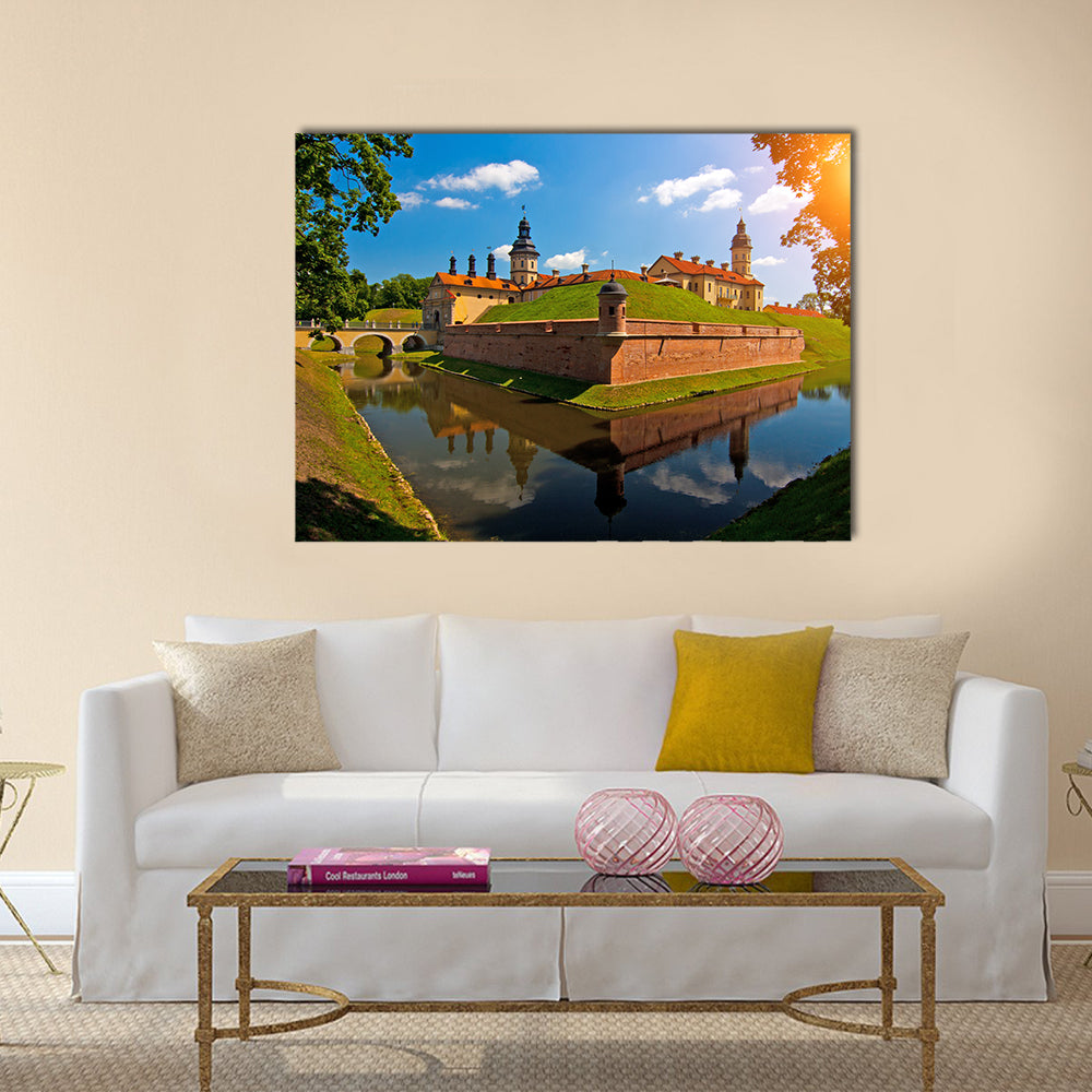 Amazing Belarus castle, Japan Multi Panel Canvas Wall Art