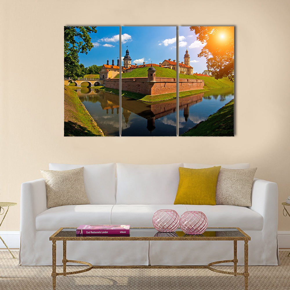 Amazing Belarus castle, Japan Multi Panel Canvas Wall Art