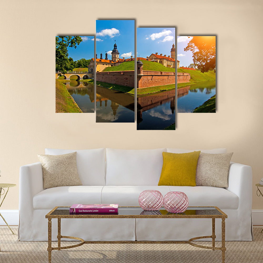 Amazing Belarus castle, Japan Multi Panel Canvas Wall Art