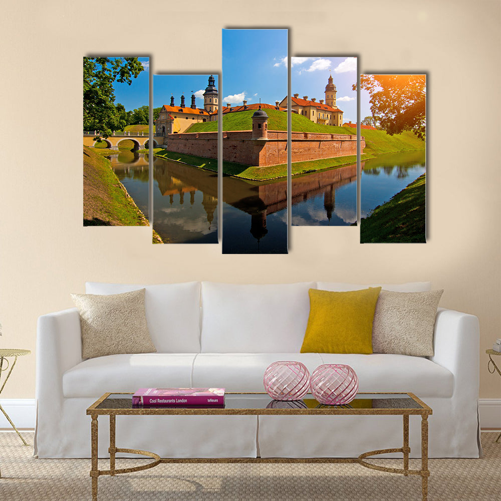 Amazing Belarus castle, Japan Multi Panel Canvas Wall Art