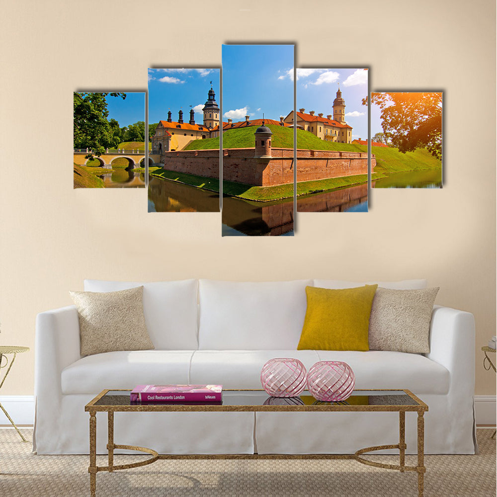 Amazing Belarus castle, Japan Multi Panel Canvas Wall Art