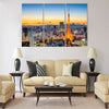 Tokyo, Japan skyline at Tokyo Tower. Multi panel canvas wall art