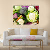 Healthy fresh cruciferous vegetables with cabbage, Multi panel canvas wall art