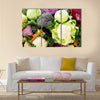 Healthy fresh cruciferous vegetables with cabbage, Multi panel canvas wall art