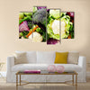 Healthy fresh cruciferous vegetables with cabbage, Multi panel canvas wall art