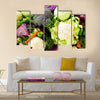 Healthy fresh cruciferous vegetables with cabbage, Multi panel canvas wall art