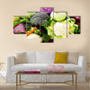 Healthy fresh cruciferous vegetables with cabbage, Multi panel canvas wall art