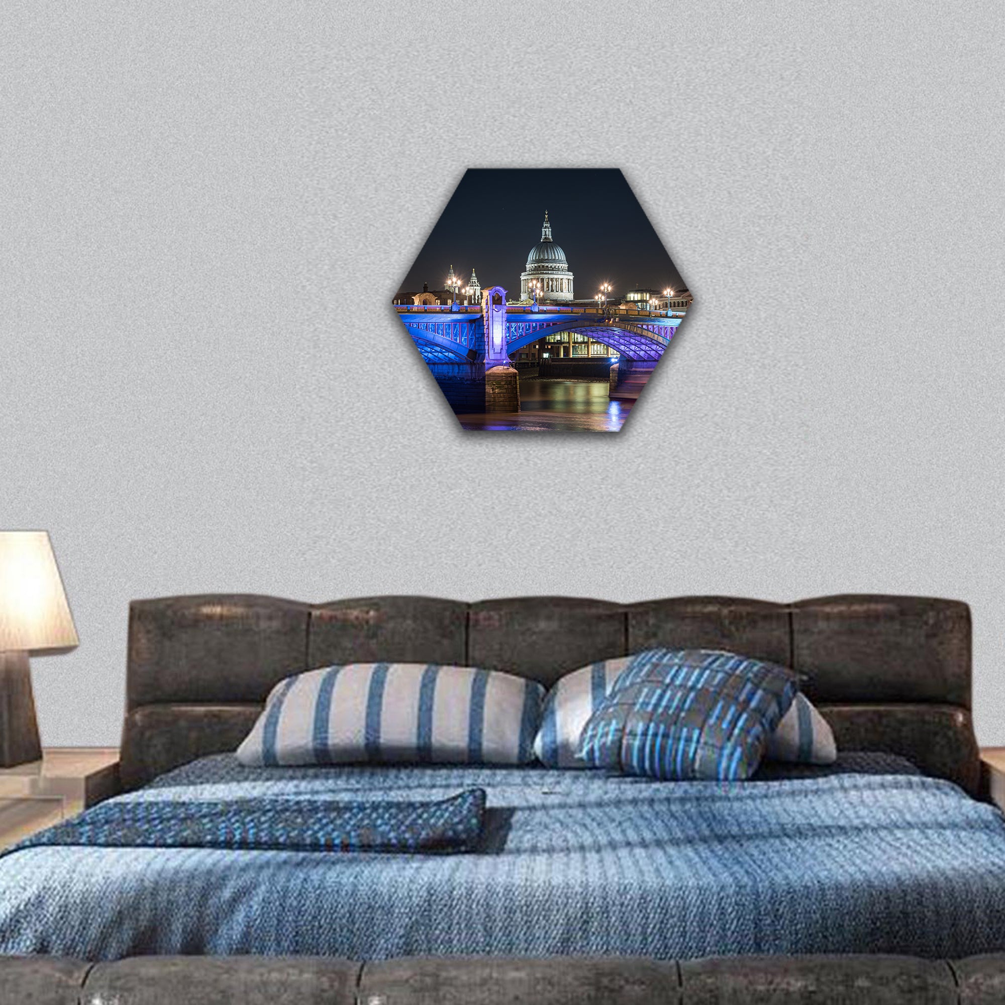Cathedral famous landmark of London hexagonal canvas wall art