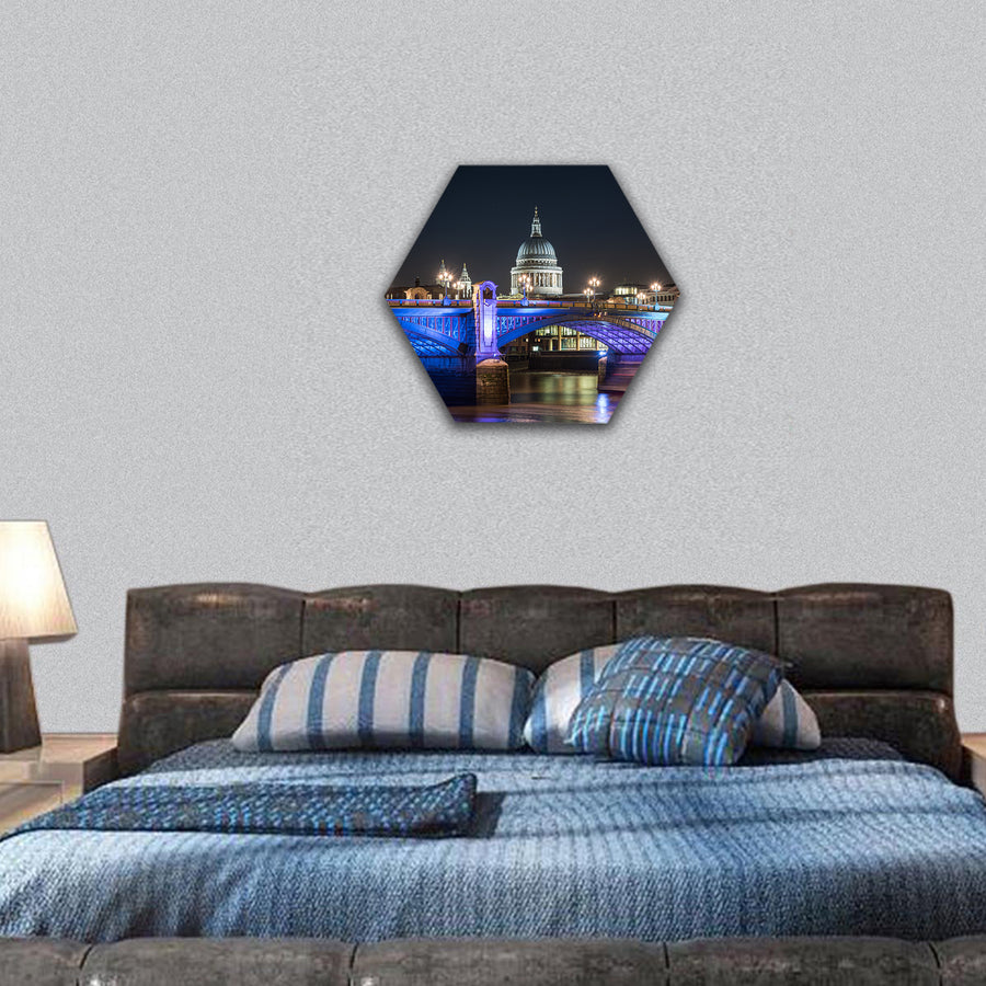 Cathedral famous landmark of London hexagonal canvas wall art