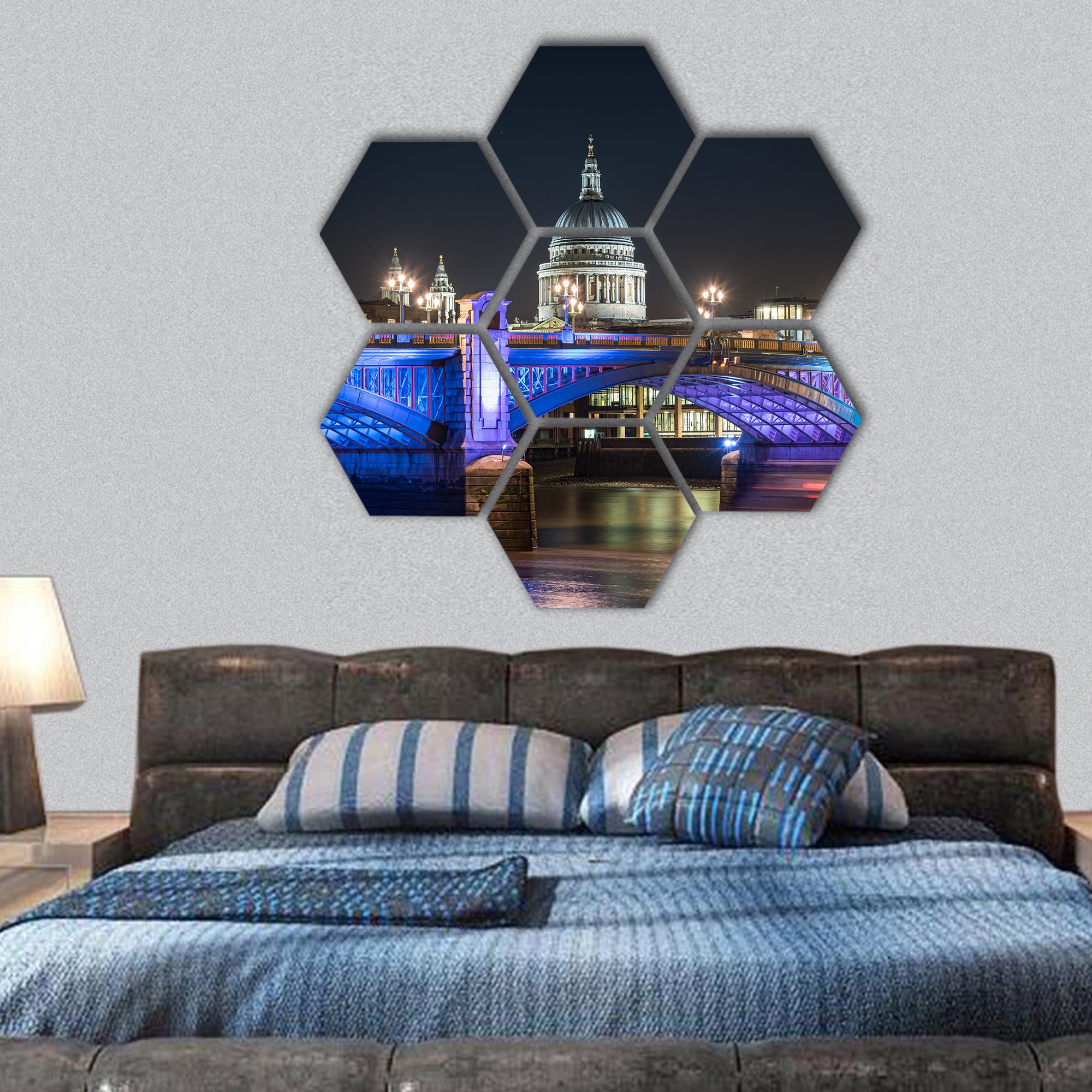 Cathedral famous landmark of London hexagonal canvas wall art