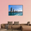 A view of the coast of Miami, United States multi panel canvas wall art