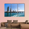 A view of the coast of Miami, United States multi panel canvas wall art