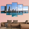 A view of the coast of Miami, United States multi panel canvas wall art