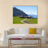 A small farm in Swiss Alps, Bodmen, Valais, Switzerland multi panel canvas wall art