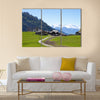 A small farm in Swiss Alps, Bodmen, Valais, Switzerland multi panel canvas wall art