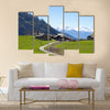 A small farm in Swiss Alps, Bodmen, Valais, Switzerland multi panel canvas wall art