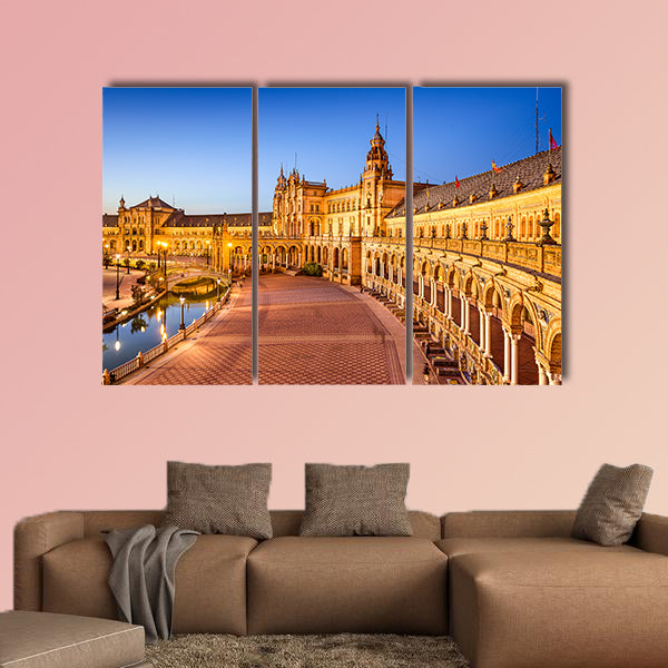 Seville, Spain at Spanish Square multi panel canvas wall art