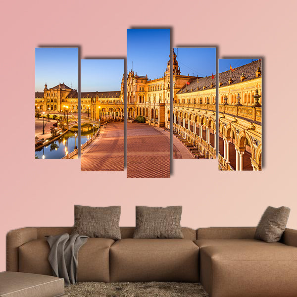 Seville, Spain at Spanish Square multi panel canvas wall art