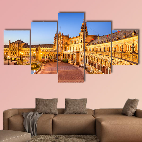 Seville, Spain at Spanish Square multi panel canvas wall art