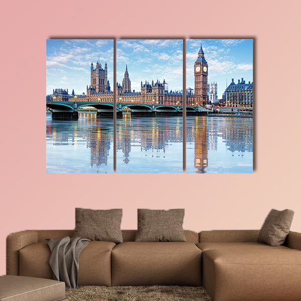 Big Ben and houses of parliament, UK multi panel canvas wall art