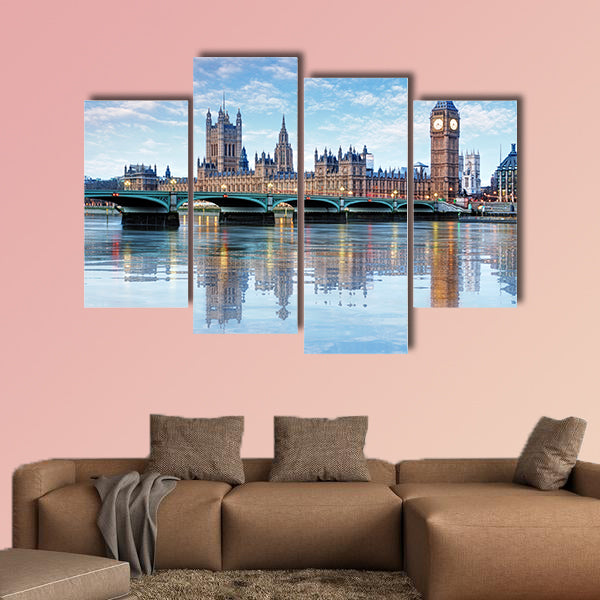 Big Ben and houses of parliament, UK multi panel canvas wall art