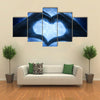 Love and moon multi panel canvas wall art