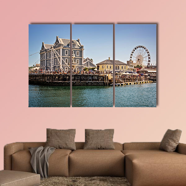 Cape Town Waterfront, a touristic place multi panel canvas wall art