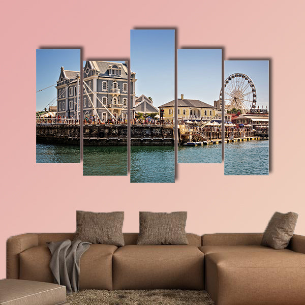 Cape Town Waterfront, a touristic place multi panel canvas wall art