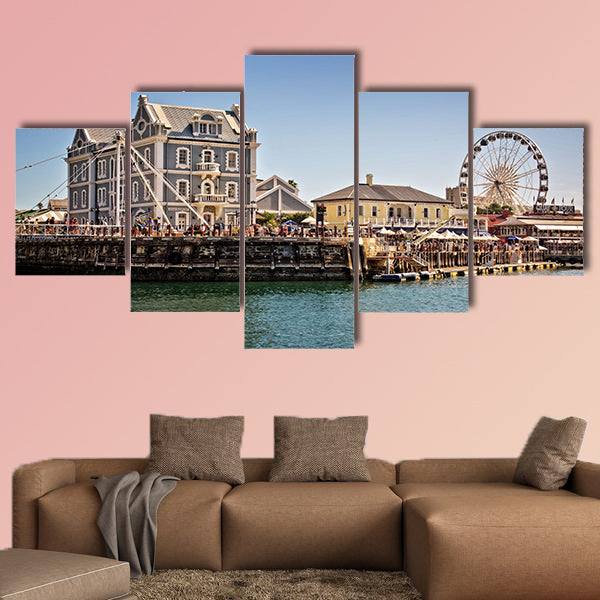 Cape Town Waterfront, a touristic place multi panel canvas wall art