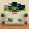 An illustration of realistic American football helmets Multi panel canvas wall art