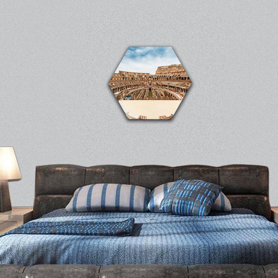 Colosseum in Rome, Italy hexagonal canvas wall art